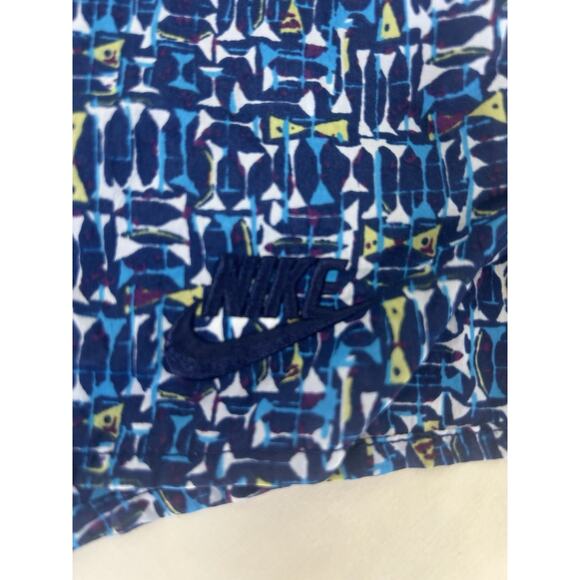 Nike Vintage Women Running Athletic Shorts Sz S Abstract Key pocket white liner - Picture 2 of 6